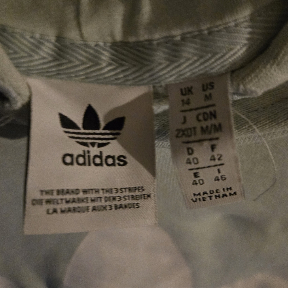 Adidas Womens Soft Blue Green Hoodie Size M Used - Picture 4 of 6